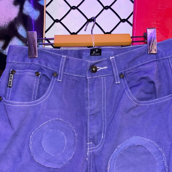 Purple Skull Designer Jeans - Picture 3 of 7